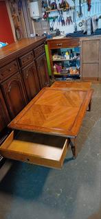 Antieke Engelse salontafel 125x95 met twee schuiven., Enlèvement