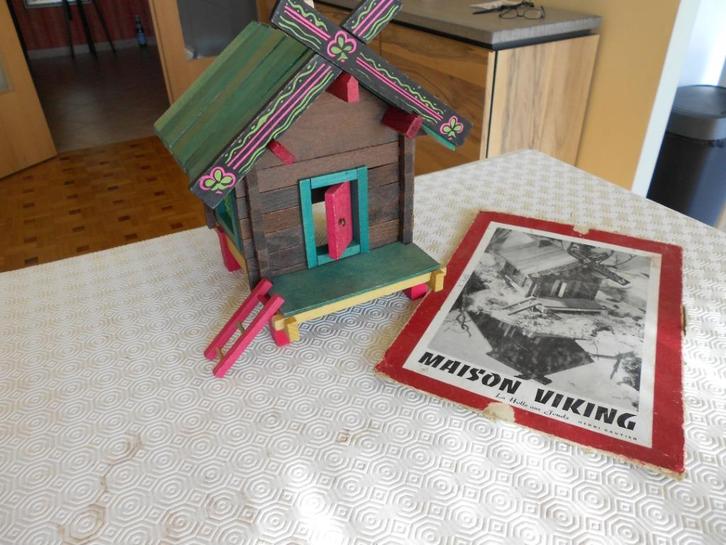 Jeu de construction en bois - la maison viking, Kinderen en Baby's, Speelgoed | Houten speelgoed, Gebruikt, Ophalen of Verzenden