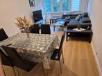 Eettafel met 6 stoelen, Huis en Inrichting, Ophalen, Zo goed als nieuw, Glas