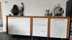 Massief houten buffetkast en tv-kast van Xooon, Huis en Inrichting, Ophalen, Gebruikt, Met deur(en), Eikenhout