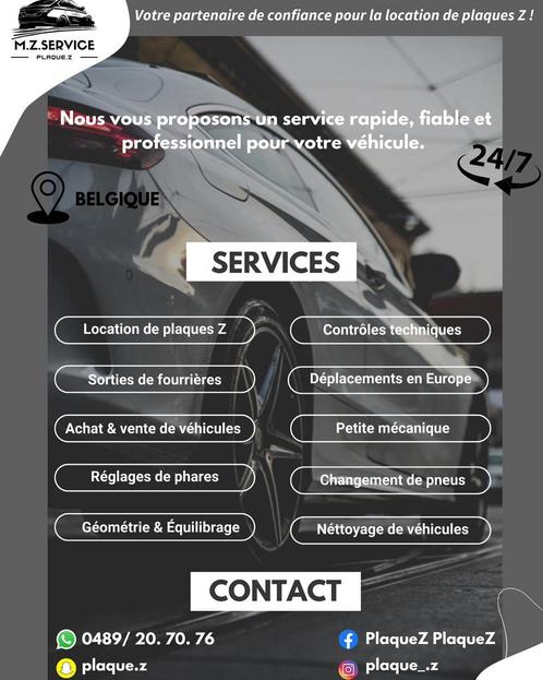 Contrôle technique - Plaque Z, Auto diversen, Auto-accessoires, Nieuw, Ophalen