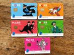 Set complet de 5 cartes mobib Tintin Rare éditées en 2016, Autres types, Bus ou Métro, Envoi, Neuf