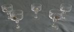 CRISTAL D'ARQUES VENDOME TAILLE LANCE 5x verre à champagne c, Maison & Meubles, Utilisé, Enlèvement ou Envoi