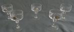 CRISTAL D'ARQUES VENDOME TAILLE LANCE 5x verre à champagne c, Maison & Meubles, Utilisé, Enlèvement ou Envoi