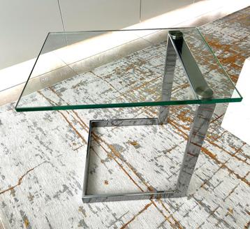 Bijzettafel gebra met gehard glas  beschikbaar voor biedingen