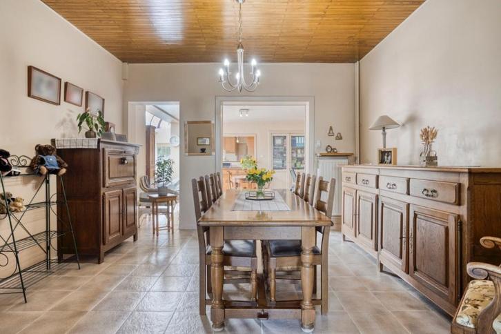 Eiken eetplaats, Huis en Inrichting, Complete eetkamers, Gebruikt, 6 tot 8 stoelen, Ophalen