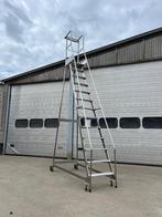 Italscale aluminium bordestrapladder / magazijntrapladder (3, Ophalen of Verzenden, Zo goed als nieuw, Trap, 4 meter of meer