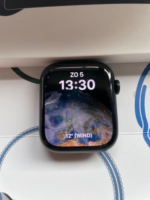 Apple Watch 7 45mm GPS midnight Blue 88%, Bijoux, Sacs & Beauté, Montres connectées, Utilisé, iOS, Bleu, Distance, Bandage calorique
