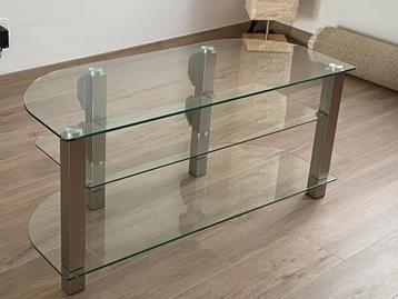Table TV en verre beschikbaar voor biedingen