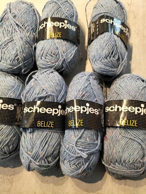 Blauwe wollen bal van Scheepjes (7 ballen)., Hobby en Vrije tijd, Breien en Haken, Ophalen of Verzenden