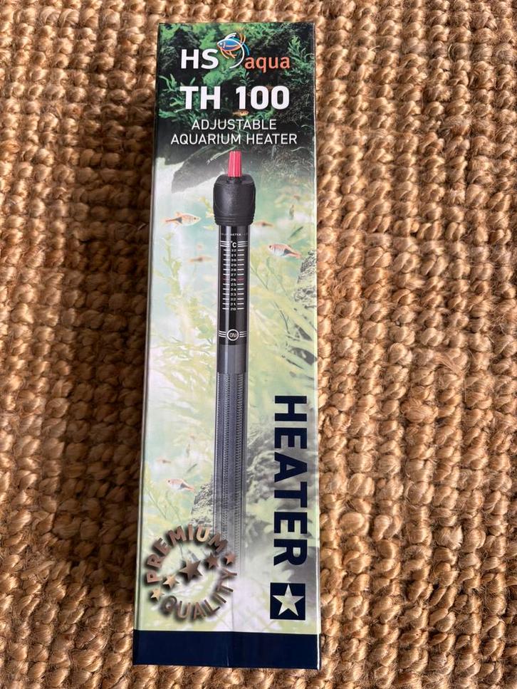 HS Aqua Glass Aquarium Heater & Protector TH-100 NIEUW, Dieren en Toebehoren, Vissen | Aquaria en Toebehoren, Nieuw, Verlichting of Verwarming