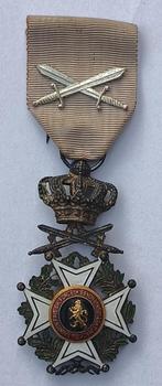 medaille ridder in de orde van LeopoldI met zwaarden, Ophalen of Verzenden, Overige soorten, Lintje, Medaille of Wings