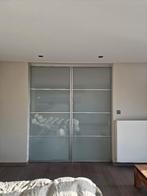mat glazen deur, aluminium kader, Ophalen, Gebruikt, Binnendeur, Schuifdeur