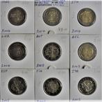 Diverses 2 euro commémoratives neuves sorties du rouleau, 2 euros, Naissance ou Mariage, Envoi, Monnaie en vrac