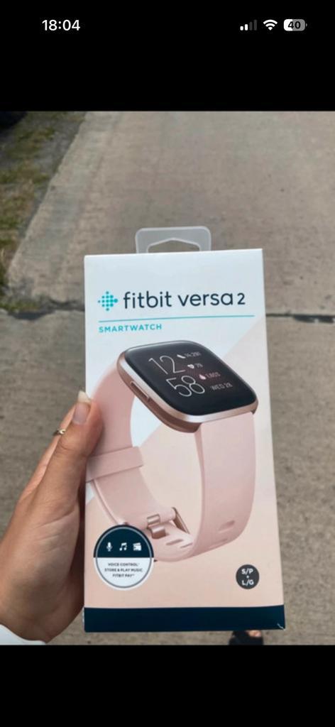 Fitbit Versa 2, Handtassen en Accessoires, Smartwatches, Zo goed als nieuw, Roze, Ophalen