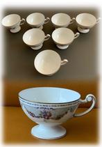 Vintage set van 7 fijne porseleinen theekopjes, Antiek en Kunst, Antiek | Porselein, Ophalen of Verzenden