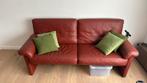 Bordeaux leren zetel. Ruime 2-zit, Huis en Inrichting, Ophalen, 150 tot 200 cm, Tweepersoons, Zo goed als nieuw