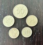 Lot 5 zilveren munten (Zweden), Postzegels en Munten, Ophalen of Verzenden, Zilver
