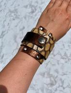 Handgemaakte Leren Armband van Atelier uit  Ljubljana, Ophalen of Verzenden, Nieuw, Bruin, Leer