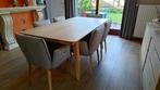 Table et chaises salle à manger style scandinave Mobitec, Maison & Meubles, Comme neuf, Chêne, Rectangulaire, Enlèvement