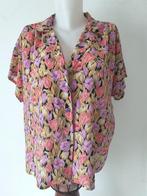 Handgemaakte bloemenblouse maat 42/44, Kleding | Dames, Grote Maten, Ophalen of Verzenden, Zo goed als nieuw