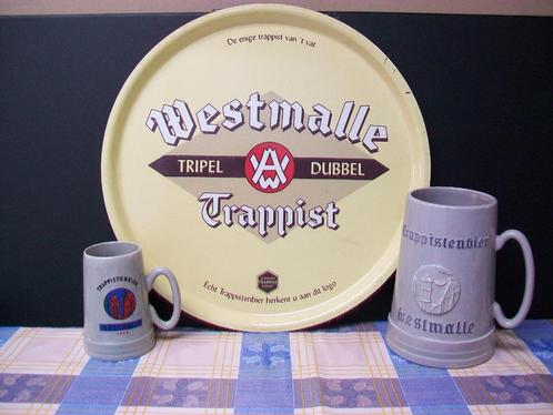 Westmalle Bierpot - Trappist Bier - Glas - Plateau Dienblad, Verzamelen, Biermerken, Gebruikt, Glas of Glazen, Overige merken