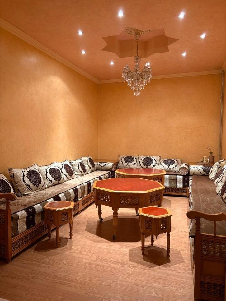 Authentieke Oriëntaalse Salonset in Beukenhout, Huis en Inrichting, Zetels | Complete zithoeken, Zo goed als nieuw, Hout, Ophalen