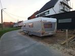 7 slaapplaatsen Dethleffs 3x1p bed, dubbel bed, zithoek, Caravans en Kamperen, Stapelbed, Meer dan 6, Rondzit, Koelkast