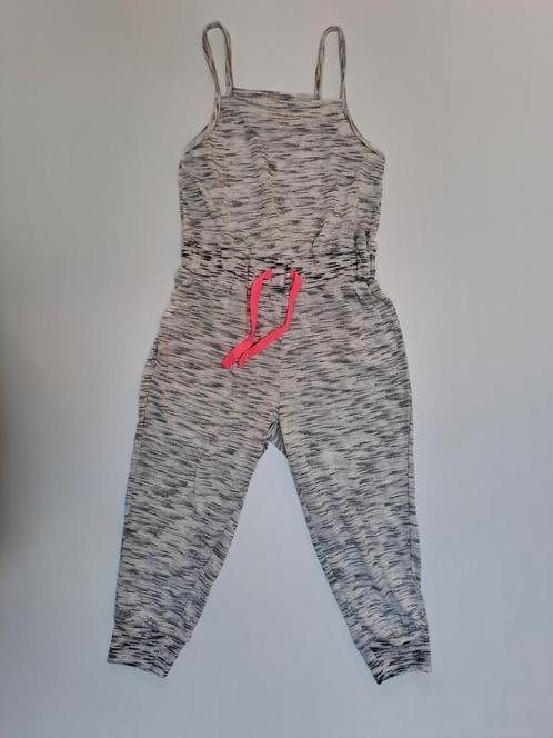 Mt 104 Wit zwart gemeleerde jumpsuit met spaghettibandjes, Kinderen en Baby's, Kinderkleding | Maat 104, Gebruikt, Meisje, Overige typen