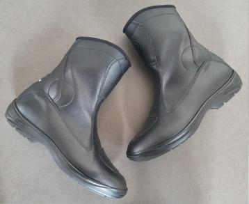 Bottes de moto en cuir imperméables mi-hautes Sidi unisexes 