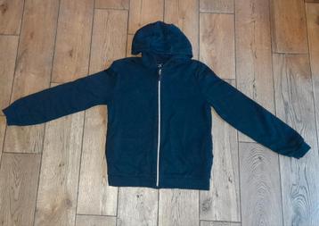 gilet à capuche bleu marine Kiabi taille 12 ans