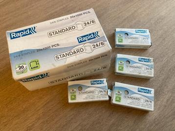 Doosjes nietjes 24x 1000st. - Rapid - standaard 24/6 beschikbaar voor biedingen