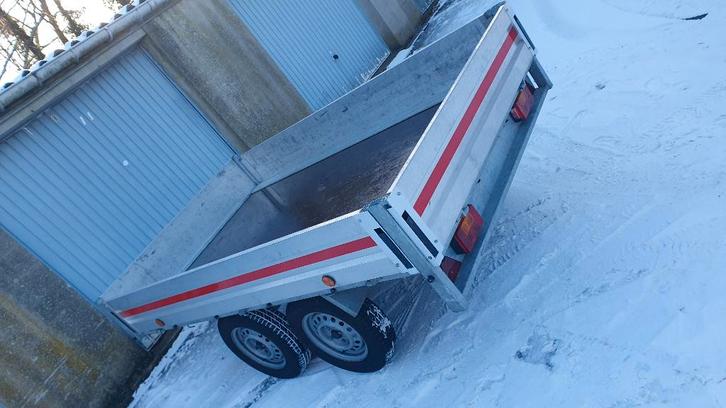 Remorque double essieux 750kg aluminium avec bâche, Auto diversen, Aanhangers en Bagagewagens, Zo goed als nieuw, Ophalen