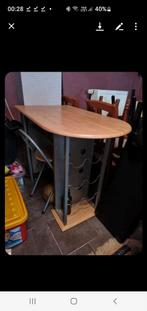 Hoge keukentafel + 2 opvouwbare kinderstoelen, Ophalen, Gebruikt