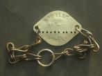 Bracelet matricule nominatif belge du 4 Li modèle 1918, Collections, Objets militaires | Général, Emblème ou Badge, Armée de terre