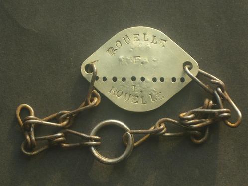 Bracelet matricule nominatif belge du 4 Li modèle 1918, Collections, Objets militaires | Général, Armée de terre, Envoi