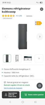 Grand réfrigérateur SIEMENS NEUF, Neuf, 160 cm ou plus, Sans bac à congélation, Enlèvement