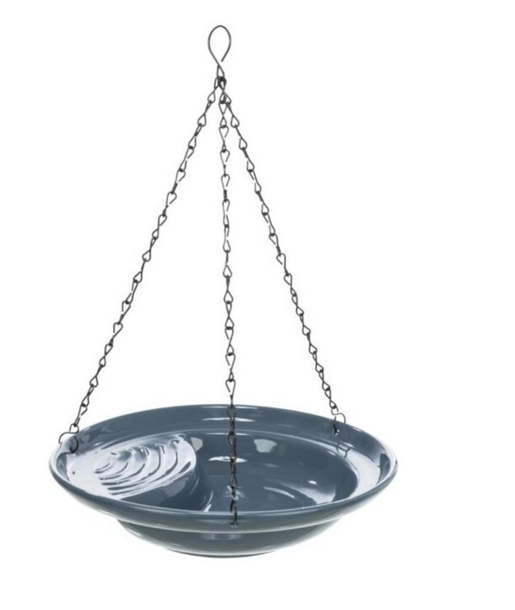 Vogeldrinkschaal Hangend Keramiek 26cm Blauw, Tuin en Terras, Vogelhuisjes en Vogelbaden, Nieuw, Ophalen