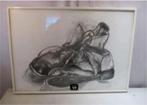 Leuke Tekening 'Oude Schoenen' - GC, Antiek en Kunst, Ophalen of Verzenden