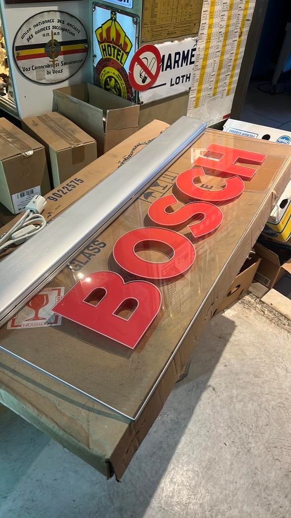Boîte à lumière de garage Bosch rare, Collections, Marques & Objets publicitaires, Panneau publicitaire, Enlèvement