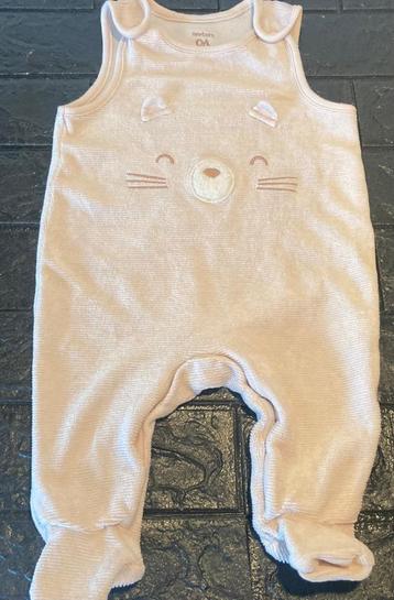 Beige ribfluweel salopette jongens"new born C&A "maat 68 beschikbaar voor biedingen