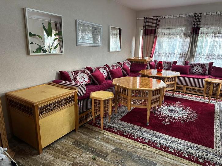 Ensemble de salon marocain avec de table complet, Maison & Meubles, Canapés | Coins salons complets, Comme neuf, Enlèvement