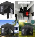 New Pop-Up-Tent Vouwtent Met Uniek Vouwsysteem 2x2m. Zwart., Caravans en Kamperen, Ophalen of Verzenden, Nieuw