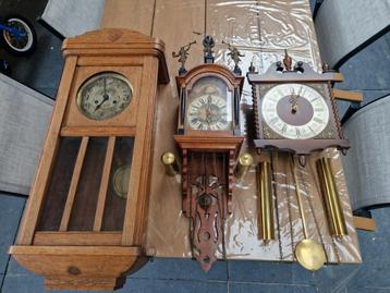 3 oude klokken in 1 koop