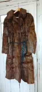 manteau en fausse fourrure vintage, Enlèvement ou Envoi, Porté, Brun
