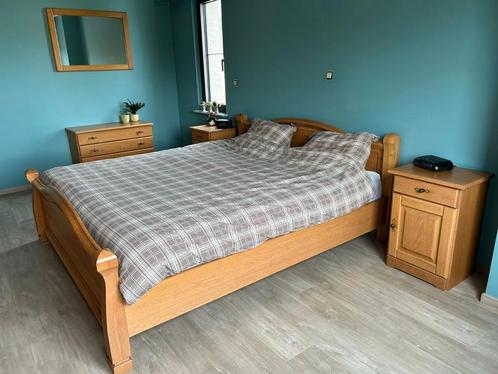 Slaapkamer massief eik, Huis en Inrichting, Slaapkamer | Complete slaapkamers, Gebruikt, Ophalen
