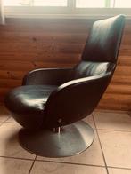 Schitterende draaifauteuil van Natuzzi Italia in leer, Huis en Inrichting, Fauteuils, Ophalen of Verzenden, Leer