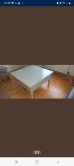 Volledig houten salontafel met 1 lade vierkant, Huis en Inrichting, Tafels | Salontafels, Ophalen of Verzenden, Vierkant
