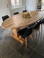 Eetkamertafel + 6 stoelen, Huis en Inrichting, Ophalen, 100 tot 150 cm, 200 cm of meer, Zo goed als nieuw