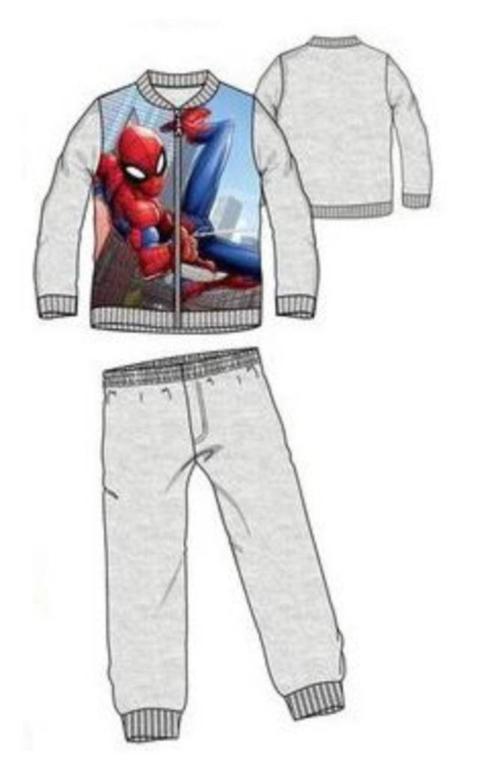 Spiderman Joggingpak - Grijs/Grijs - Maat 98 - 104 - 128, Enfants & Bébés, Vêtements enfant | Taille 104, Neuf, Garçon, Ensemble